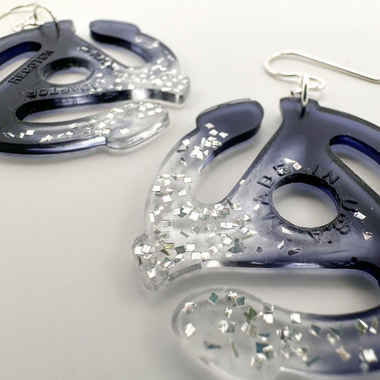 Earrings | 45 Adapters | Blackish + Silver