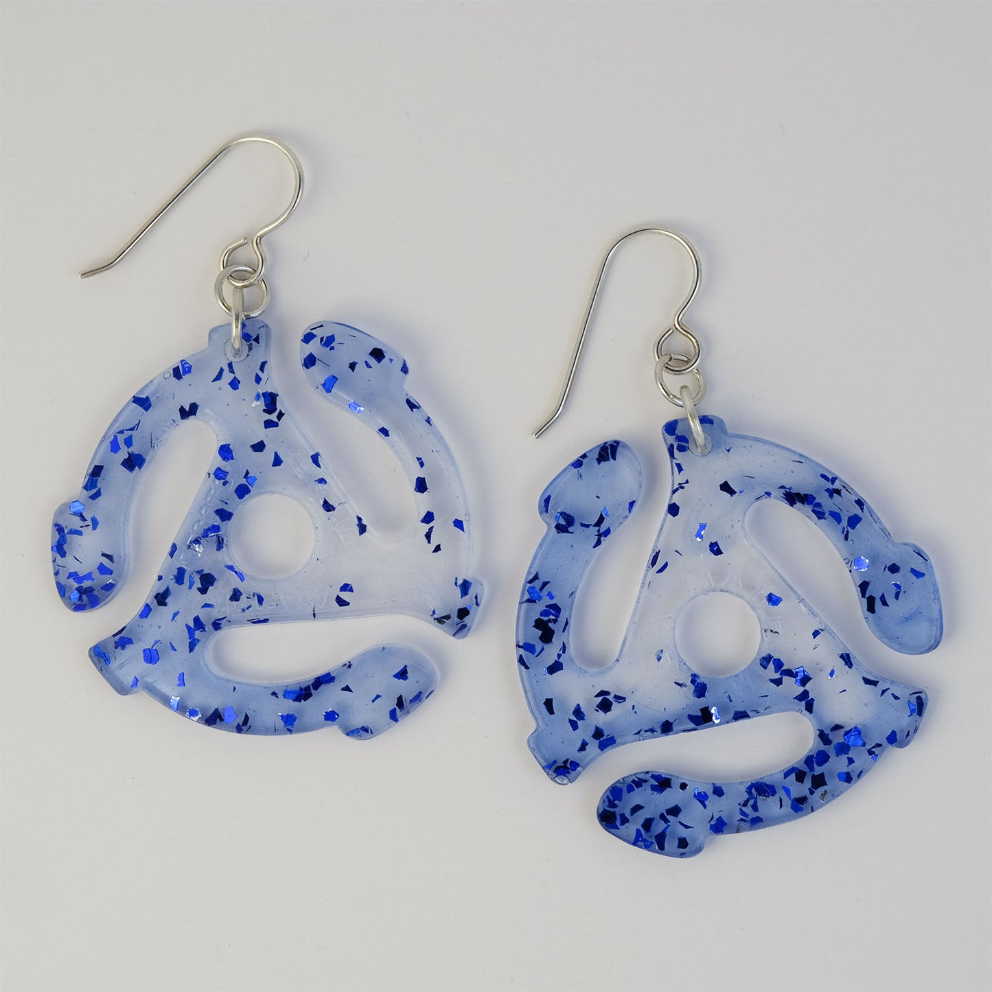 Earrings | 45 Adapters | Blue Glitter Tint