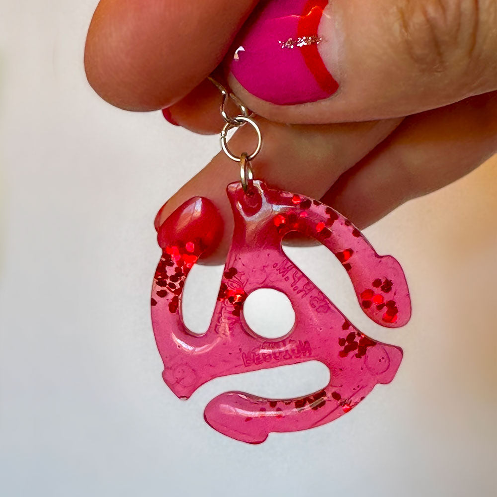 Earrings | 45 Adapters | Pink Tint + Pewter