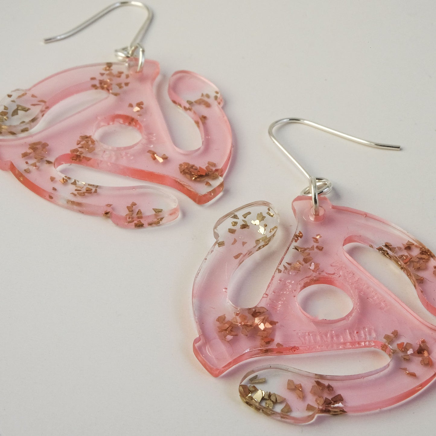 Earrings | 45 Adapters | Pale Pink Tint + Pewter