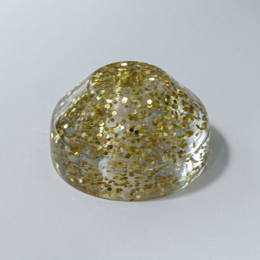 45 Record Adapter | Vintage Glitter | Gold Hex