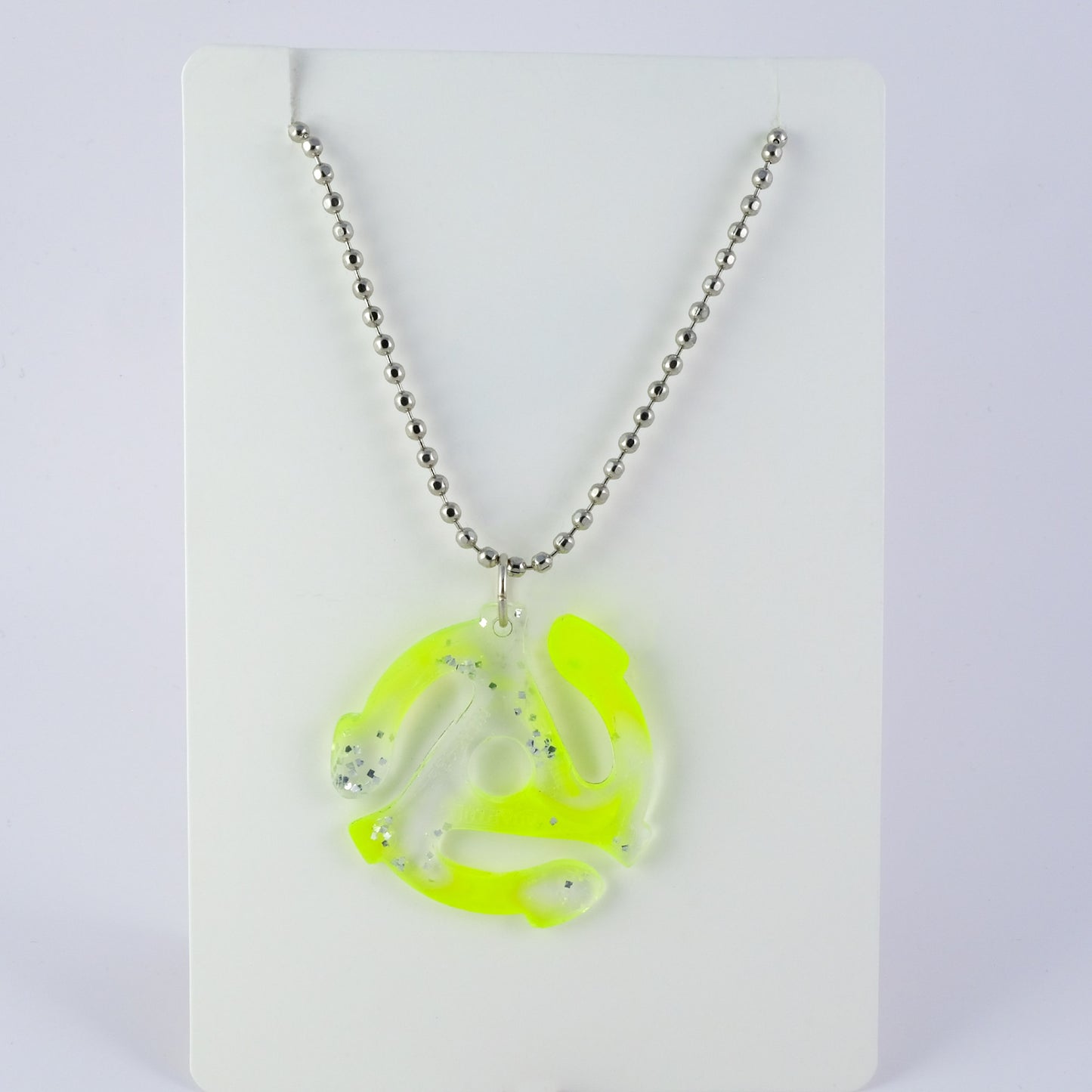 Necklace | 45 Adapter | Neon Yellow + Silver
