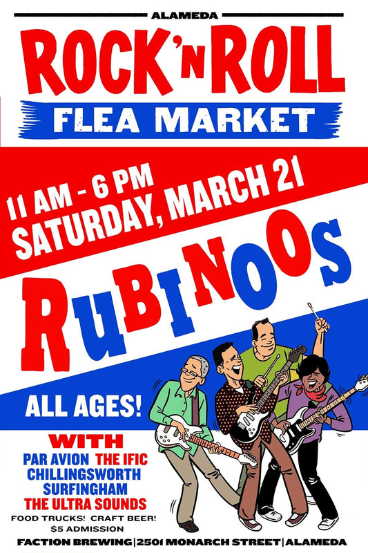 Alameda Rock & Roll Flea Market w/ The Rubinoos, Par Avion & more! 100 Vendors | 5 Bands!