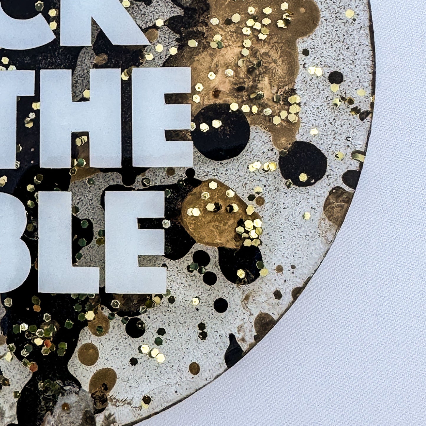 Coaster | Don't F* Up the Table | Gold, Glitter, Black