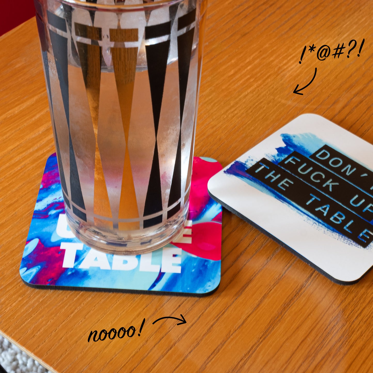 Cork Coaster | Don't F* Up The Table | Dymo