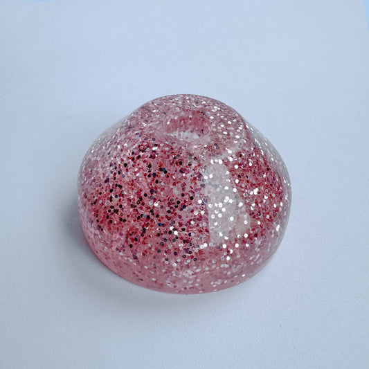 45 Record Adapter | Vintage Glitter | Pale Pink