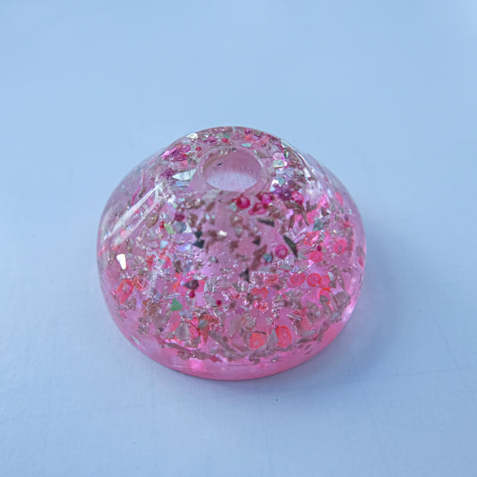 45 Record Adapter | Vintage Glitter | Pink + Silver