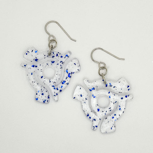 Earrings | 45 Spindles | Blue Flakes