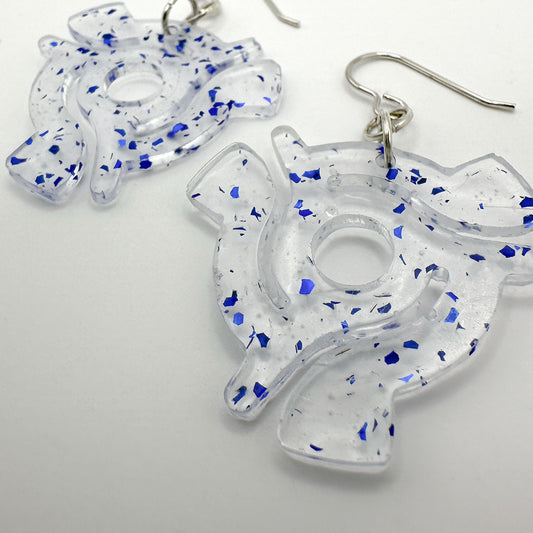 Earrings | 45 Spindles | Blue Flakes