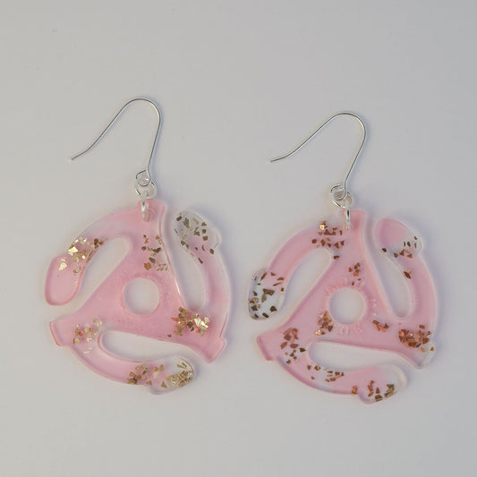 Earrings | 45 Adapters | Pale Pink Tint + Pewter