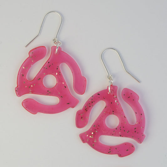 Earrings | 45 Adapters | Pink Tint + Pewter