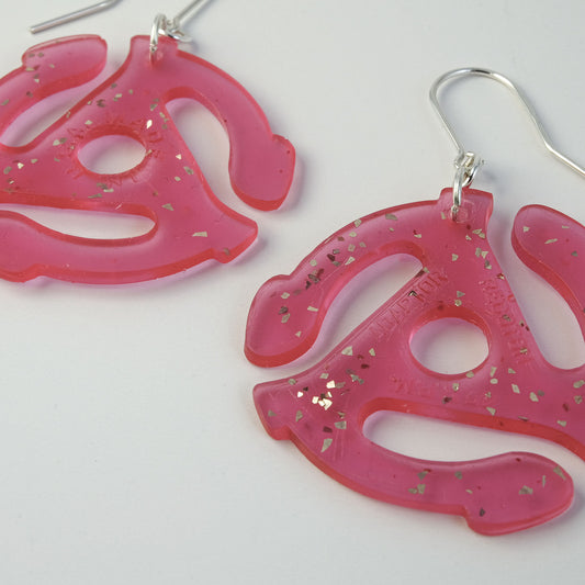 Earrings | 45 Adapters | Pink Tint + Pewter