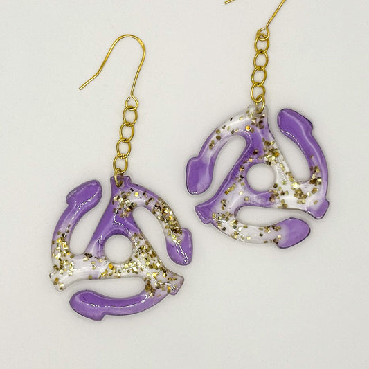 Earrings | 45 Adapters | Lavender + Gold