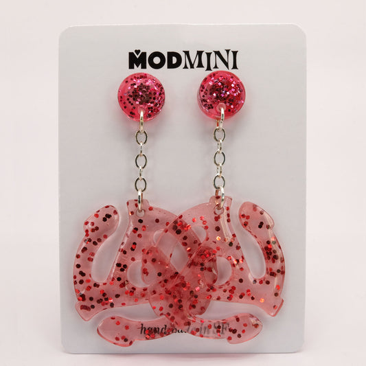 Earrings | 45 Adapters | Red + Sterling Post Dangles