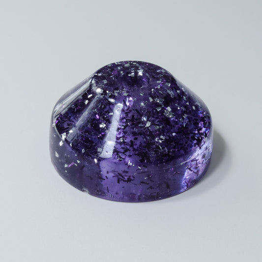 45 Record Adapter | Vintage Glitter | Purple Tint + Silver